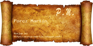 Porcz Martin névjegykártya